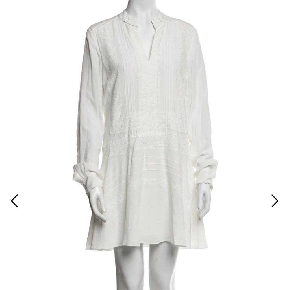 ON HOLD 10 Crosby Derek Lam White Long Sleeve Dress